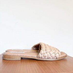 Steve Madden Braided Slide Sandals Tan Nude Size 8